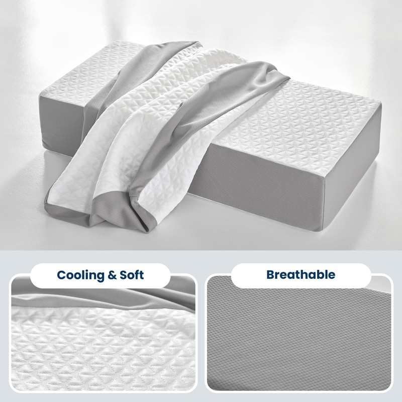 Kehangte Cooling Cube Pillow Cover, Soft Machine Washable Cube Pillow