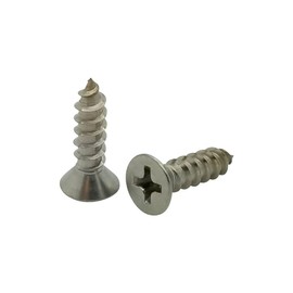 BCP Fasteners 100 Qty #10 x 5/8" Flat Head 304 Stainless Phillips Head Wood Screws (BCP25)