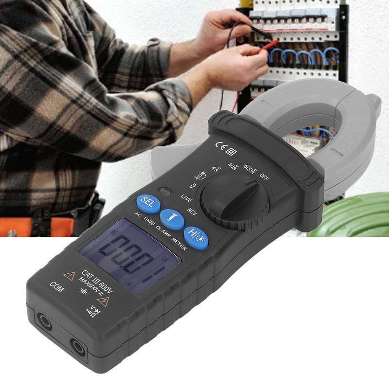 Smart Clamp Multimeter High Accuracy 600A Non Contact Backlight Digital