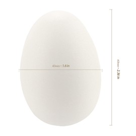 HEIHAK 60 PCS White Plastic Eggs, 4 x 6cm Plastic Eggs Hanging Decorations White Easter Eggs to Decorate for Egg Hunt, Party, Arts & Crafts, Decoration, DIY, Gifts