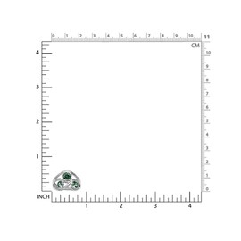 Silvershake 3 Stone Simulated Color Change Alexandrite White Gold Plated 925 Sterling Silver Ribbon Weave Ring Size 7.5