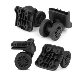 Volein Suitcase Replacement Wheels Black Suitcase Wheels Swivel Wheels Luggage Wheels with 4 Screw Holes, V044-b, 2 pairs, Suitcase replacement wheels