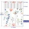 OSUNBD No Hook Shower Curtain 71 x 74 Inch, Watercolor