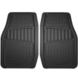 Armor All 2-Piece Truck Floor Mats, Heavy-Duty All-Weather Mats for Trucks — Black