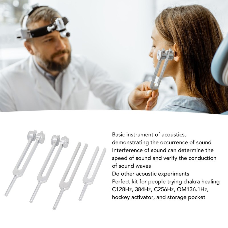 Resonance Tuning Forks Healing Set C128Hz 384Hz C256Hz OM136.1Hz Weighted