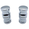 KEABATH Shower Door Knobs 2 Pairs Round Chrome Glass Door