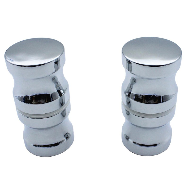KEABATH Shower Door Knobs 2 Pairs Round Chrome Glass Door