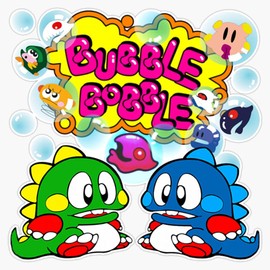Bubble Bobble Retro Bumper Sticker Window Vinyl Decal 5"