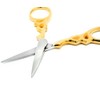Stainless steel nail and cuticle scissors with golden handle