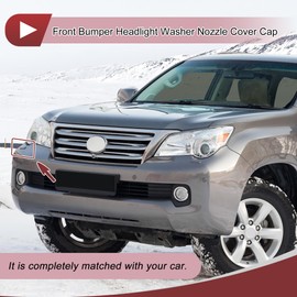 HEROFFIX Front Right Bumper Headlight Washer Nozzle Cover Cap No.8504460150C0 Bumper Trim Nozzle Cover for Lexus GX460 2010-2013 Black Plastic Pack of 1