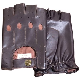 Fingerless Half-Finger Premium Driving/Cycling/Motorcycle Gloves in Real Leather 309