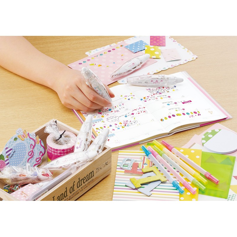 Plus Japan DC-086-3 Decoration Pen Flowers Ranken, 6 mm, Different