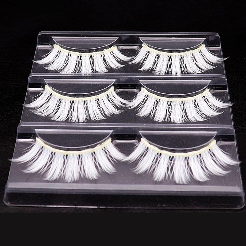 White False Eyelashes, Eye Lashes, Cosplay Makeup False Eyelashes Masquerade
