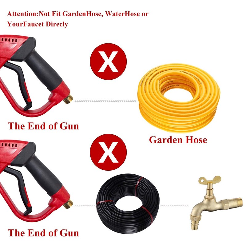 Hourleey Pressure Washer Gun, Red High Power Washer Gun with
