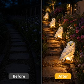 Solar Owl Garden Light for Outdoor Decor – Motion Sensor LED Lawn Lamp for Patio, Yard & Holiday Display