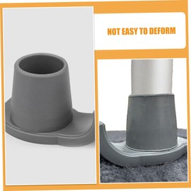 Baluue Walker Senior Walker Accessories Anti-slip Ski Guide Easy Installation Replacement Crutch Parts Grey