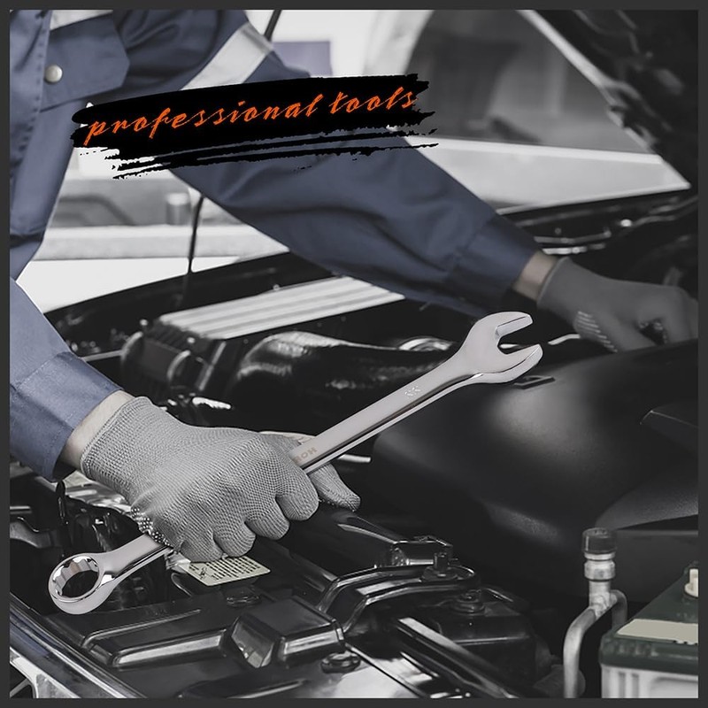 HORUSDY 15-Piece Metric Wrench Sets, Premium Combination Wrench Set Metric