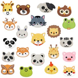 8Rabbit 21 Pcs Set Animal Patches Iron On Boys Appliques Embroidery Girls Animal