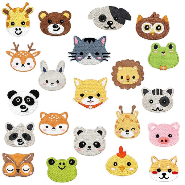 8Rabbit 21 Pcs Set Animal Patches Iron On Boys Appliques