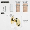 FURFITT 10 Pack Polished Gold Cabinet Knobs Solid Zinc Alloy