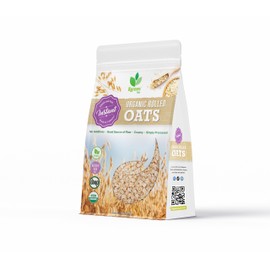 Big Green Organic Food - Organic Rolled Oat, Qucik Oat, Creamy, No Additives, Good Source of Fiber, Vegan, 28oz (1 Pack)