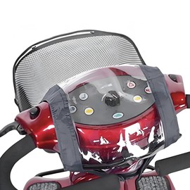 Fonakei Mobility Scooter Control Panel Cover Protective Tiller Panel Waterproof Rain Cover Mobility Scooter Accessories Universal Fit (Black)
