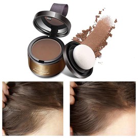 Hair Shadow Powder Haaransatz-Puder Haar Concealer Haarfarbe Puder, Ansatzpuder Hairline Modified Shadow Powder Haarpuder Unsichtbares Wasserdicht Haar Make-up zur Haarverdichtung (Kaffee, 4 g)