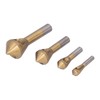 4PCS Titanium Coated Countersink Drill Bits 90 Degree Chamfer Tool