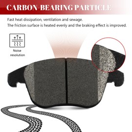 YXPCARS Front and Rear Ceramic Disc Brake Pads Set Replacement for Ford Fusion 2013-2020, Police Responder Hybrid/SSV Plug-In Hybrid 2019-2020, for Lincoln Mkz 2013 2014 2015 2016 2017 2018 2019 2020