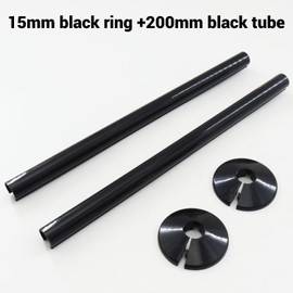 Pack of 4 Black 15mm Radiator Pipe Hole Covers – Easy Snap-On Design, Perfect for Radiator and Floor Pipe Installation