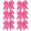 6PCS Large Rhinestones Cheer Hair bows with Crown, Cheerleading Bow