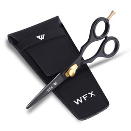 Hairdressing Scissors, Professional Hairdressing Scissors, Sharp Adjustable Styling Scissors for Men and Women, Black