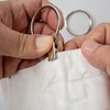 Curtain Clips with Rings, Pack of 30, in Silver Colours,