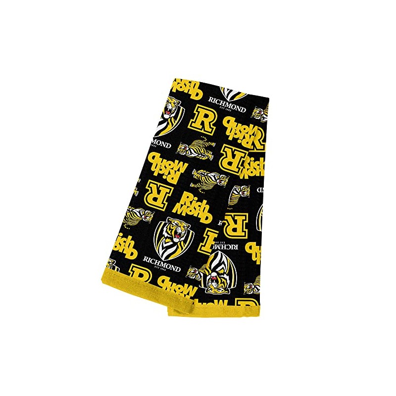 AFL Team Supporter Cotton Tea Towel - Richmond Tigers -