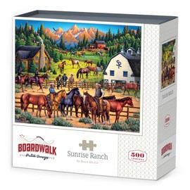 Sunrise Ranch by Boardwalk - 500 Piece Jigsaw Puzzle for Adults, Made in USA