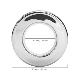Kuasting Stainless Steel Curtain Grommets Eyelet Rings Round Metal Rings Inner Diameter 1-9/16 inch Roman Ring Grommet Curtains Set of 10 (10)