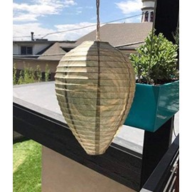 Rocky Mountain Goods Wasp Away Nest - Decoy Keeps Hornets, Yellow Jackets and Wasps Away - Outdoor Hanging Wasp Deterrent - Wasp Nest Scarecrow