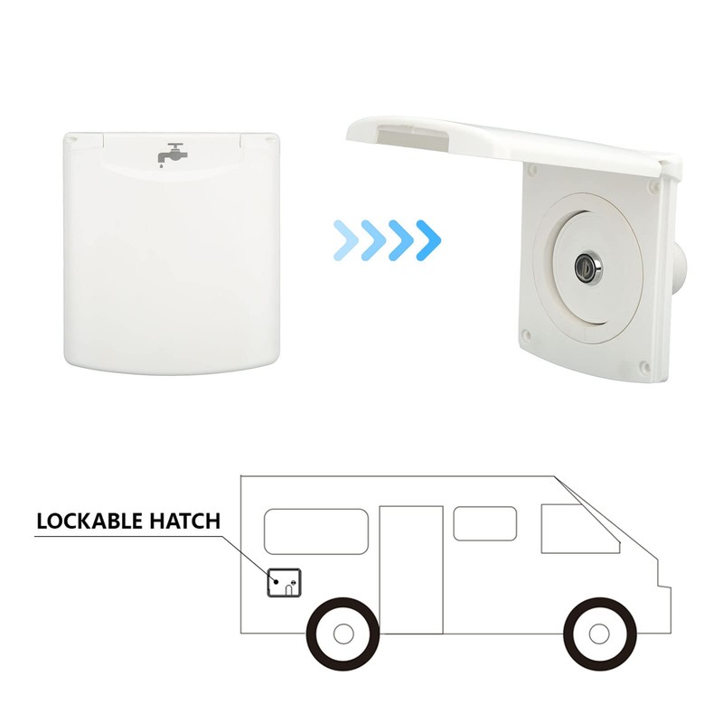 Aramox Fresh Water Inlet Filler with 2 Keys Lockable Waterproof