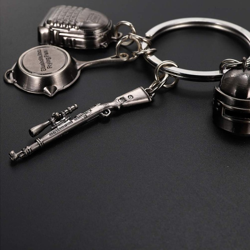 Stainless Steel Keychain with PUBG Interesting Model for Children and