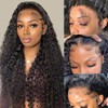 24 Inch Women's Real Hair Wig, Deep Wave Human Hair