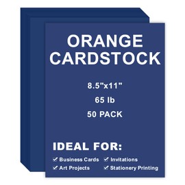 Cardstock 8.5 x 11, 50Pcs 65lb/180gsm Thick Cardstock Printer Paper for Art Crafts Stationery Printing Business Cards Office Printing (Navy Blue, 50pcs)