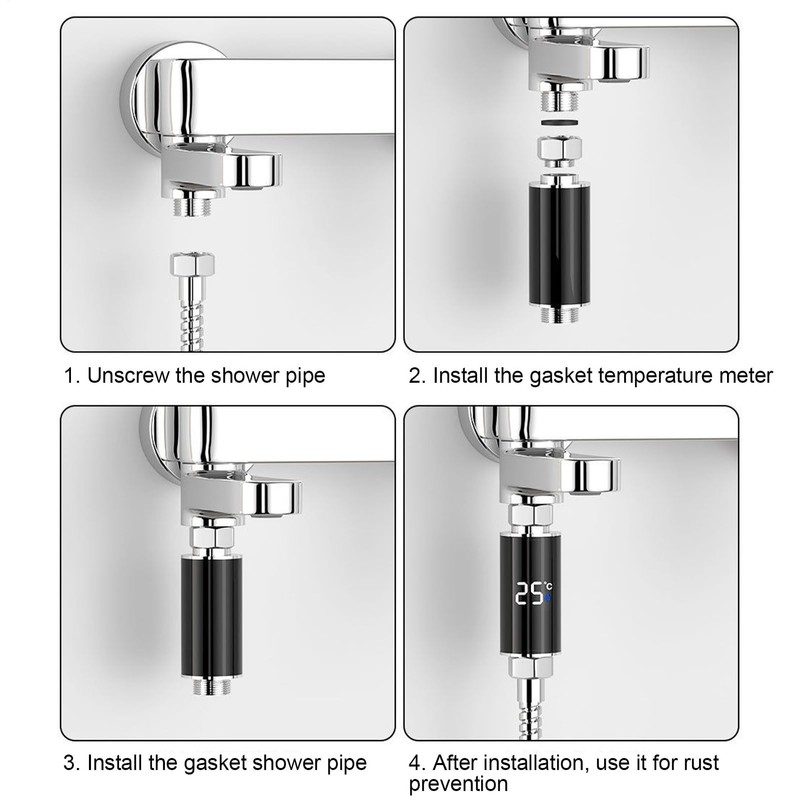 Shower Temperature Indicator,Real-Time Shower Temperature Gauge | Waterproof Portable Precise