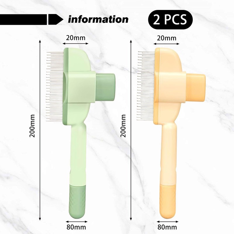 COACOM 2 Pieces Pet Comb, Multifunctional Comb, Pet Cleaning Tools,