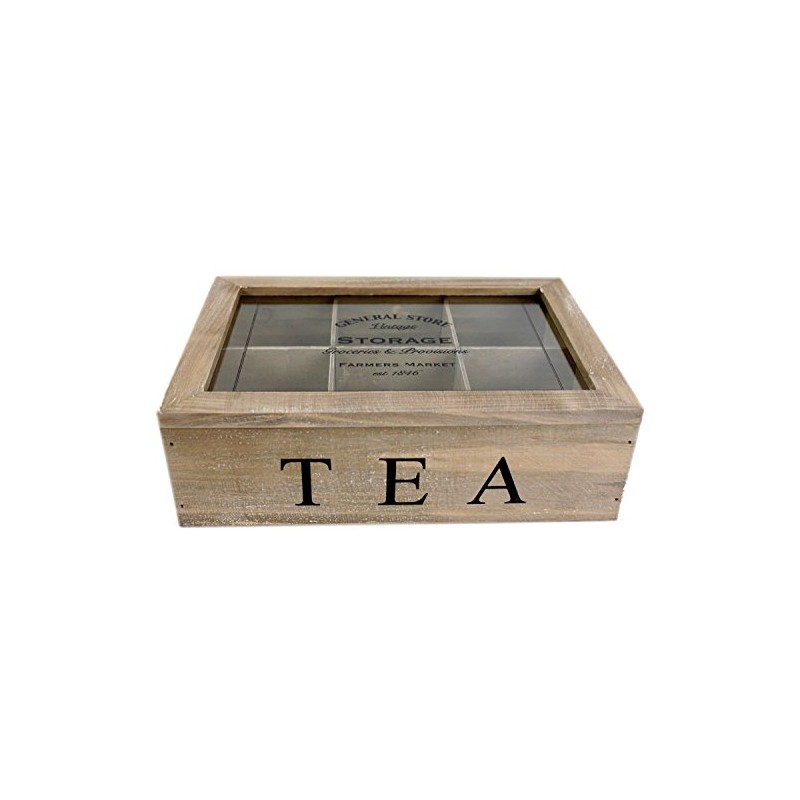 Vintage Shabby Chic - WOODEN BOX TEA BAG CHEST 6