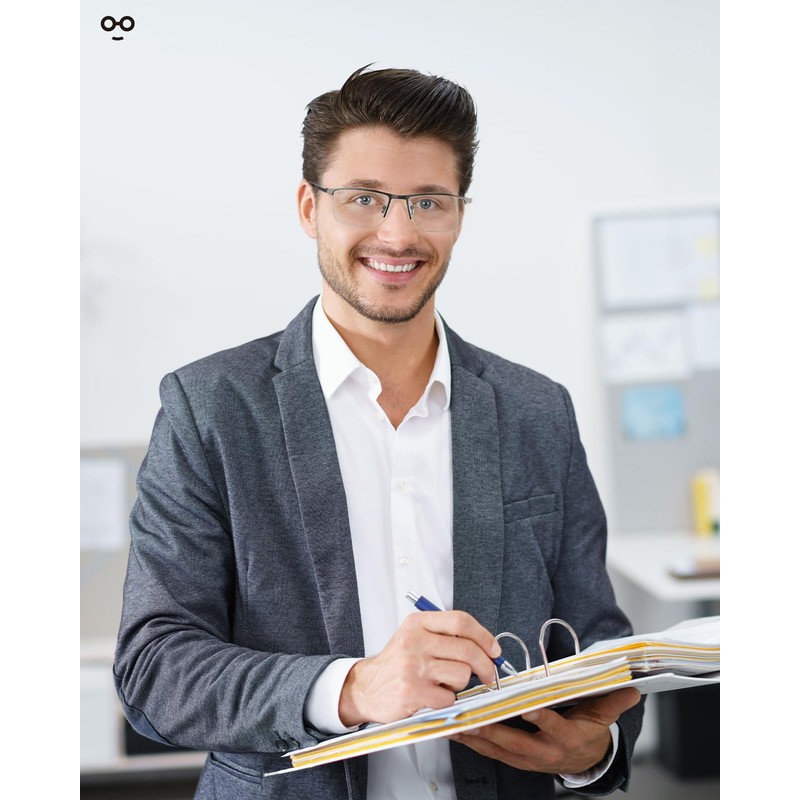 JOLISU 4 Pack Reading Glasses Men, Blue Light Blocking Computer