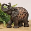 Widdop RESIN ELEPHANT FIGURINE WITH TRUNK RAISED 20CM