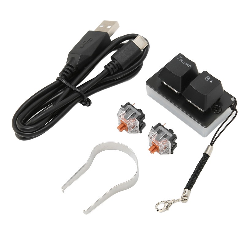 Two Key Keyboard USB Wired OSU Hot Swappable RGB Backlit