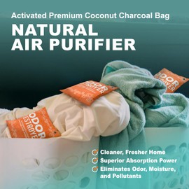 Sunlight®Activated Charcoal Odor Absorber for Home, Odor Eliminator for Strong Odor, Closet deodorizer, Car Air Purifier, Car Smoke Odor Eliminator, better than Bamboo Charcoal Bags (10 Pack,50g Each)