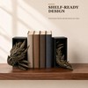 Dragon Bookshelf Decor, Gothic Fantasy Bookends for Home Office, Resin
