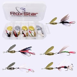 𝐑𝐨𝐱𝐒𝐭𝐚𝐫 Wet Fly Strikers - Hand-Crafted in The USA - Proven Nationwide Most Versatile Fishing Spinner for Bass, Trout, Pike & Steelhead (Striker Wet Fly Series 1 (1/4oz))